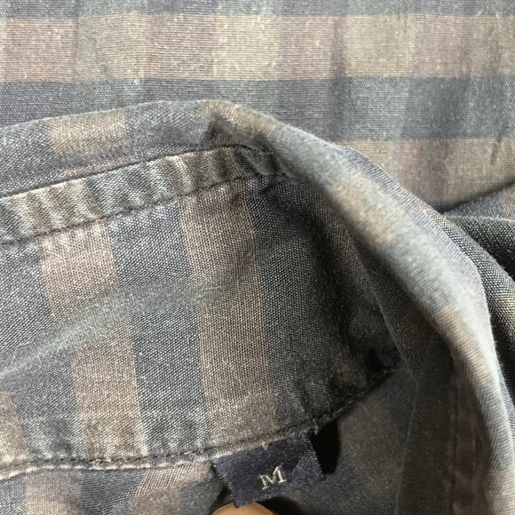 Zegna Sport Black Watch Shirt Men's M Black Brown Gingham Plaid Twisted‎ Cotton - Picture 4 of 16